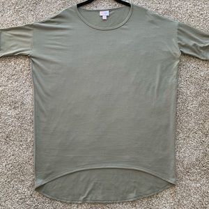 Small LuLaRoe Irma in Solid Sage Green